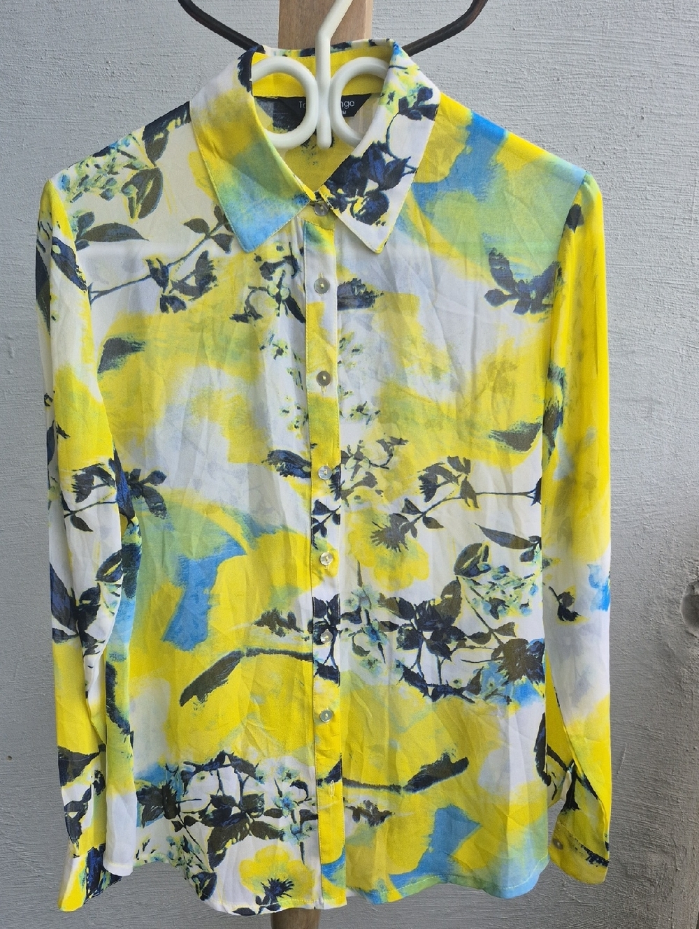 TANGO MANGO- SHEER PRINT BLOUSE